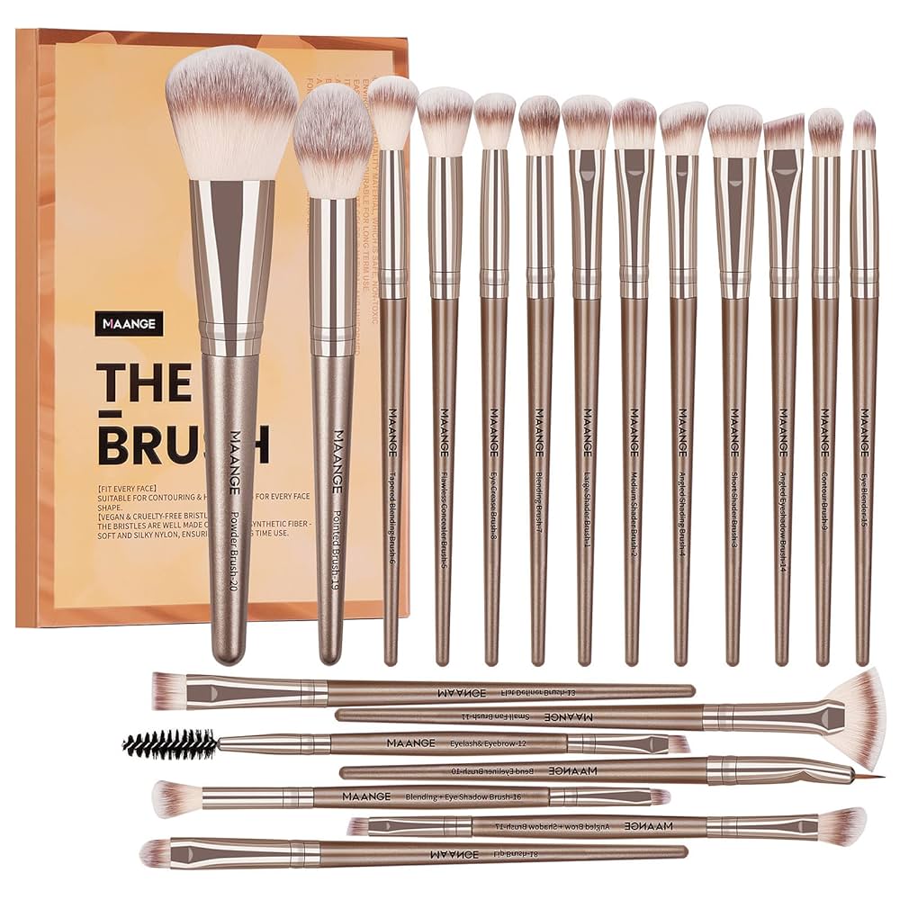 Aoi Excellent Make-up Brush セット Huauoo Makeup Brush Set, 20 Pcs, Foundation, Powder
